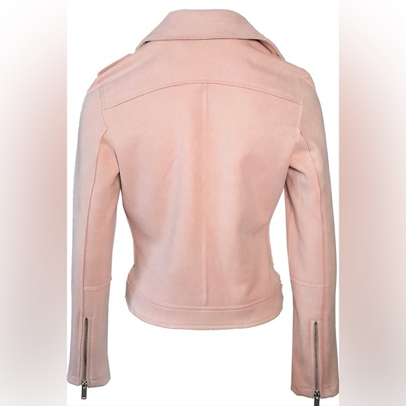 Light Pink Soft Moto Style Jacket - Picture 2 of 5